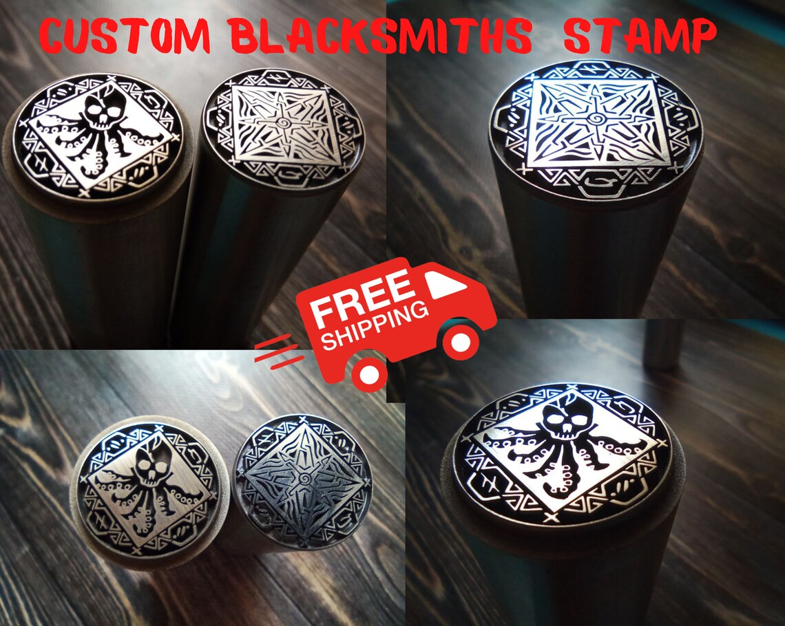 Custom Blacksmith Touchmark Stamp Hardened Steel Stamp Etsy