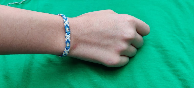 BRACELET D'AMITIE BRÉSILIEN porte-bonheur, fait main, tissé, coton, personnalisé, ajustable image 8