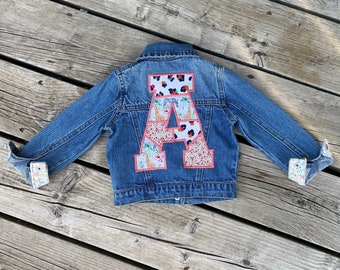 Personalised Applique Initial Denim Jacket