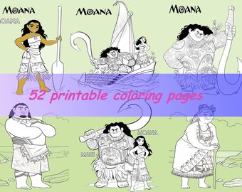 Moana Coloring Pages Etsy Moana Coloring Pages Etsy