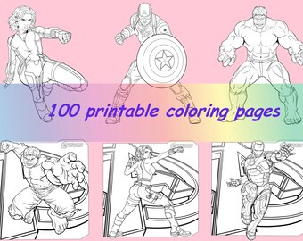 Download Marvel Coloring Etsy