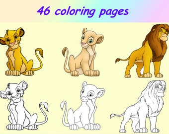 Download Lion King The Coloring Book Etsy