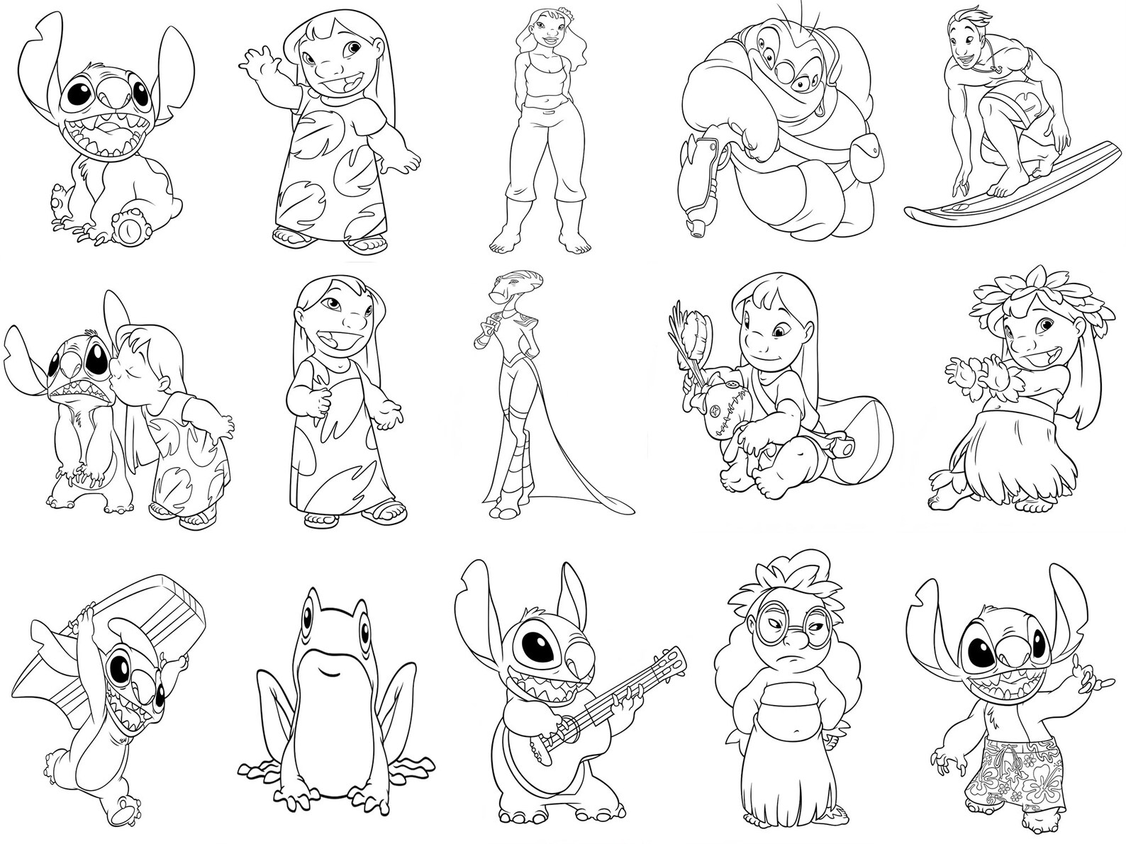 Clipart Cute Stitch Dolls PDF Disney Papers Download | Etsy
