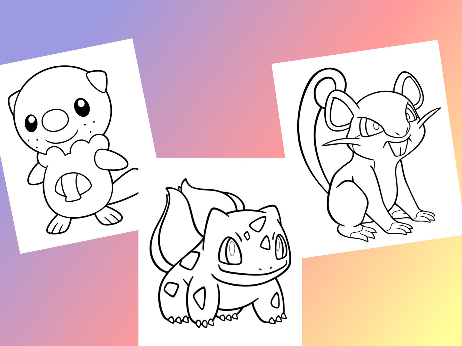 Buff Pokemon Coloring BookPainting by number Buff Etsy