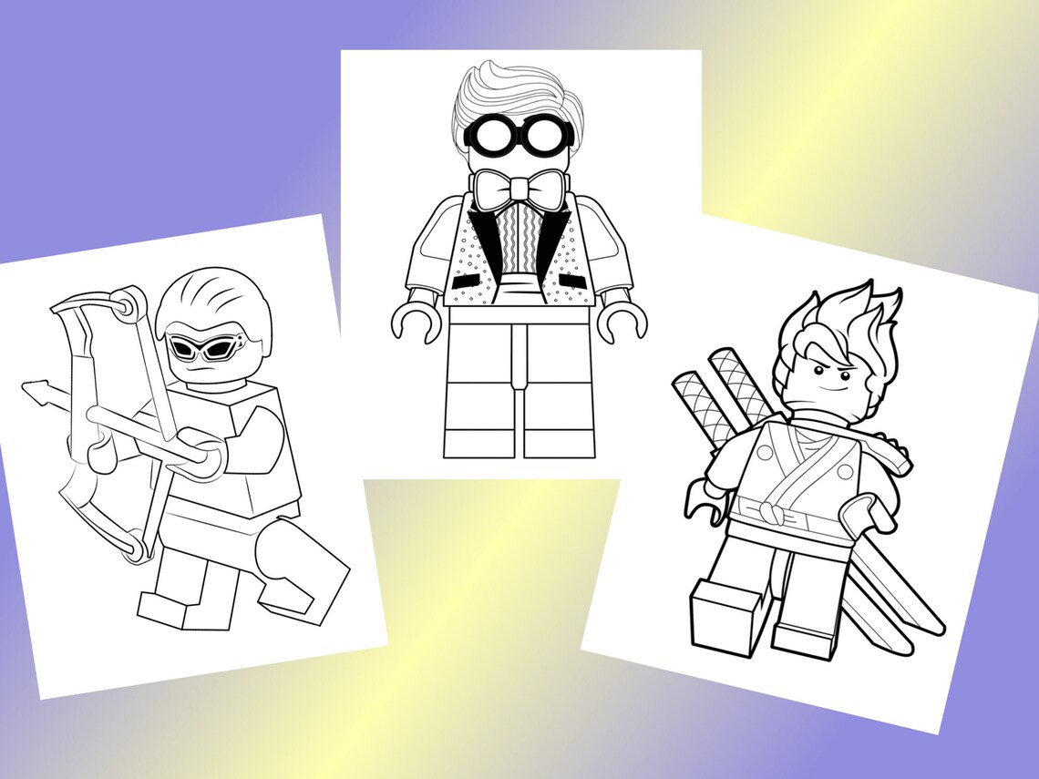 Coloring Pages Lego PDF Cute Printable Colouring Pages To | Etsy