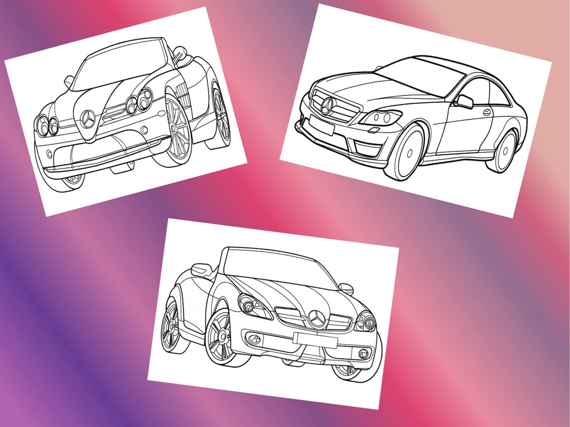 Coloring Pages Luxury Cars Printable Colouring Pages Race | Etsy