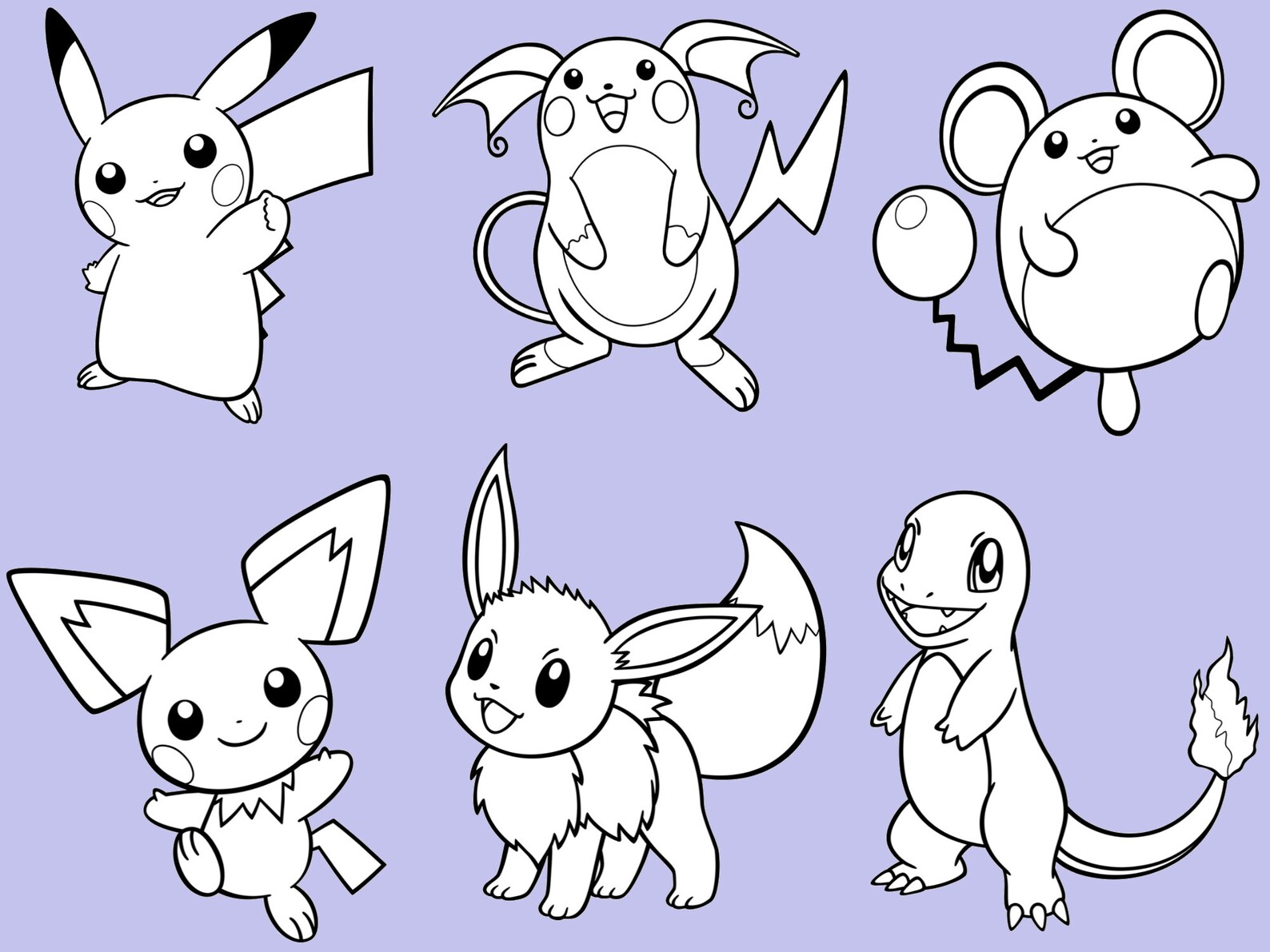 Buff Pokemon Coloring BookPainting by number Buff Etsy