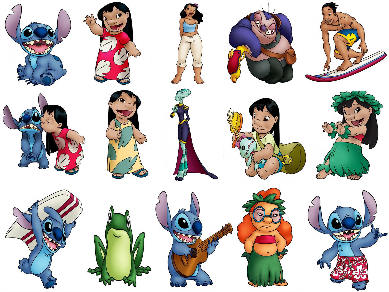 Clipart Cute Stitch Dolls PDF Disney Papers Download | Etsy