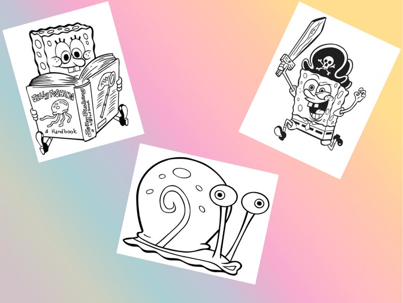 Download Coloring pages SpongeBob PDF cute coloring activity book ...