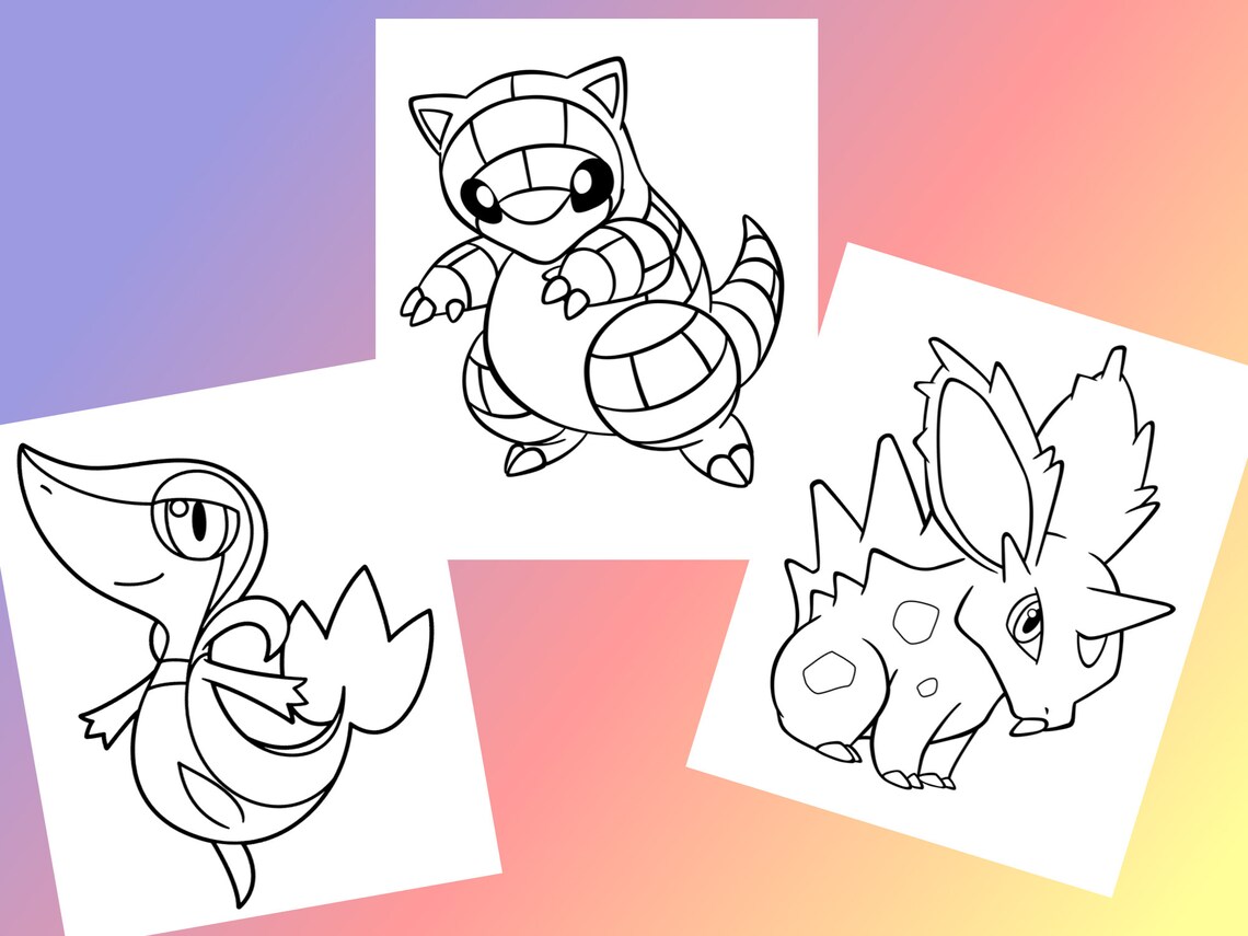 Buff Pokemon Coloring BookPainting by number Buff Etsy