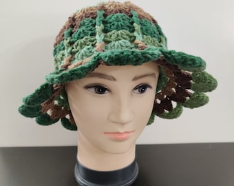 Sea Shells Crochet Bucket Hat Pattern – Summer Sun Hat (PDF Download)