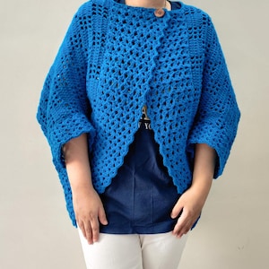Easy Crochet Cocoon Shrug Pattern for Beginners - Womens Lacy Shrug - Cocoon Cardigan Pattern- Cadie Cocoon Shrug Digital Download PDF