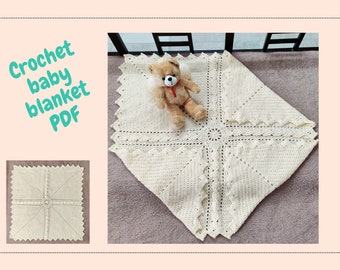Crochet Cable Baby Blanket Pattern- Easy Baby Blanket Pattern-  Zelay Baby Blanket Pattern downloadable PDF