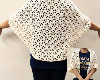 Easy Crochet Cocoon Shrug Pattern for Beginners - Easy Womens Cocoon Cardigan Pattern - Digital Download PDF