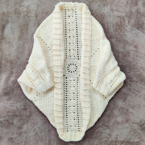 Crochet Pattern of Cocoon Shrug- Easy Womens Cable Cocoon Cardigan-  Oversized Sweater- Crochet Zelay Shrug Pattern PDF digital download