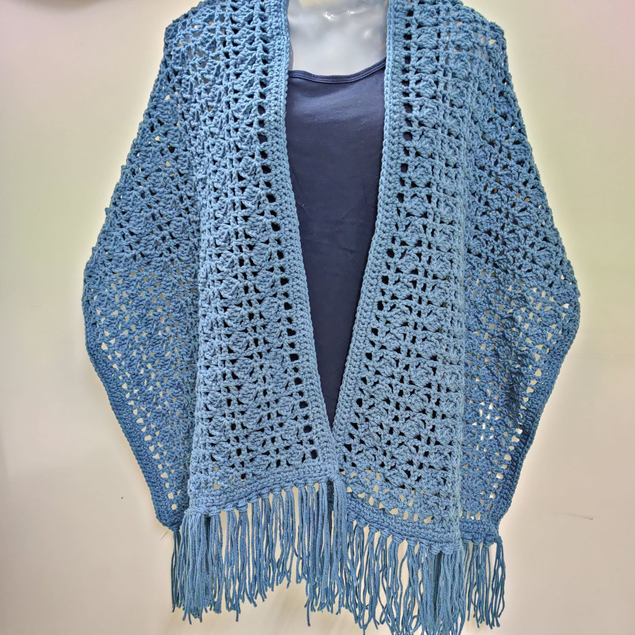 Easy Crochet Pocket Shawl Pattern for Beginner Womens Wrap or | Etsy