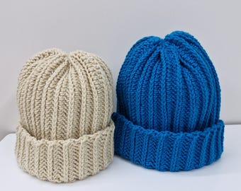 Klasyczny wzór na szydełkową czapkę Snuggle Beanie | Łatwa czapka szydełkowa dla mężczyzn, kobiet i dzieci | Wzór dla początkujących Pobierz plik PDF w wersji cyfrowej