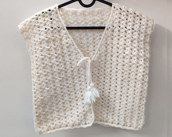 Patrón de chaleco de crochet moderno, patrón de cárdigan de cuello en V de crochet, patrón de chaleco de crochet fácil, chaleco Moonflower PDF descargable