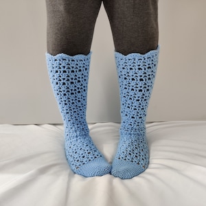 Crochet Knee High Socks Pattern- Thigh High Stockings- Leg Warmers- Crochet Socks Pattern for Women-Sizes 5 to 12 PDF DOWNLOAD