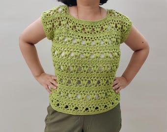 Blütenblatt Top Muster | Einfaches Häkeltop | XS-5XL Größen | Anfängerfreundlich | Digitaler PDF-Download