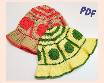 Bob à motif au crochet | Modèle de chapeau au crochet | Modèle de chapeau à la mode au crochet | Bob carré de grand-mère | Téléchargement numérique PDF