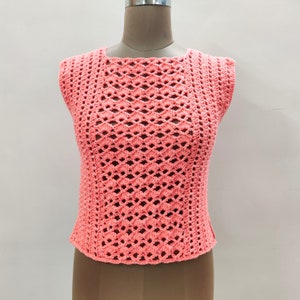 Patroon gehaakte top, gehaakt kanten T-shirt, kanten zomertop voor vrouwen, blousepatroon, peachy beachy top, maten XS-5XL pdf digitale download
