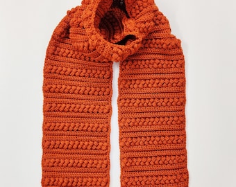 Easy Crochet Scarf Pattern for Beginner, Crochet Puff Stitch Scarf DIY, Neck Warmer for women, Crochet Muffler, download PDF only