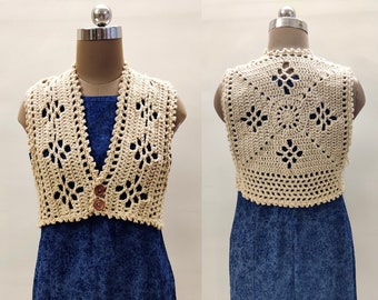 Modern Crochet vest pattern , Crochet sweater pattern , Easy Crochet Vest Pattern , Vest Top , Flowertastic Vest , Downloadable PDF