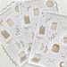 cosy study night dreamy sticker sheet // academia bedroom aesthetic // bujo bullet journal diary decals