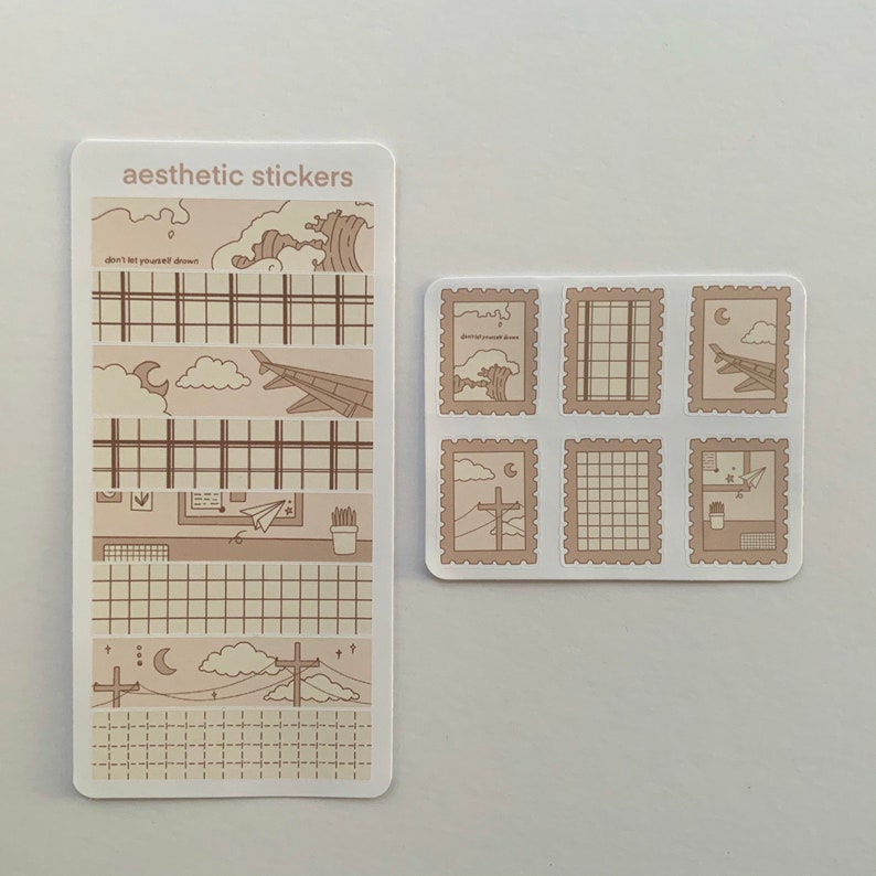 Aesthetic stationery writing set tape stickers memo Etsy