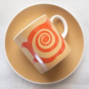 Vintage Wedgwood Fine Bone China Coffee/Tea Cup Set of 6 - Mid Century Goodness - &quot;Nebula&quot; by Susie Cooper