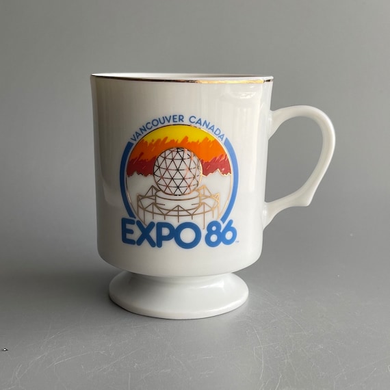 Vintage 1986 World Fair Coffee/tea Mug - 80s Logos - Canadian Souvenir -  Japan - Mug Collection - Etsy