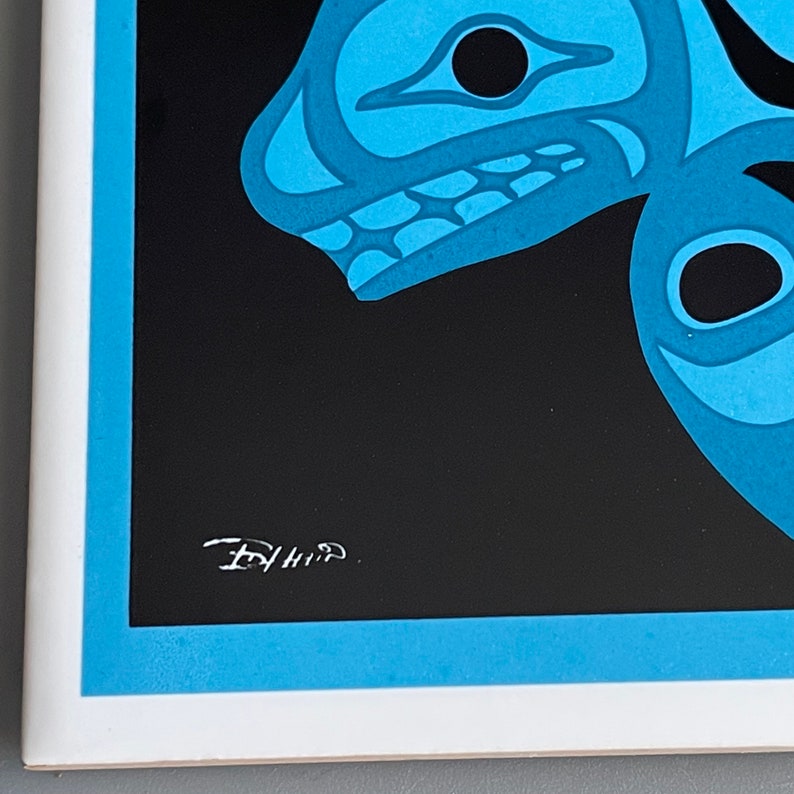 Vintage Bill Helin Ceramic Art Tile or Trivet Beautiful Canadian First