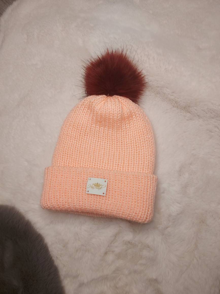 pompom knit hat pompom knit hat