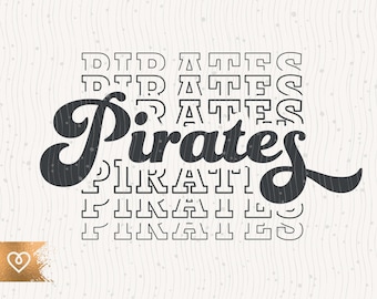 Piraci Szkoła Duch Svg Pirat Duma Png Retro Piraci Zespół Logo Svg Szkoła Piraci Cheer Mama Maskotka Cricut Lustro Svg Pirat Duma