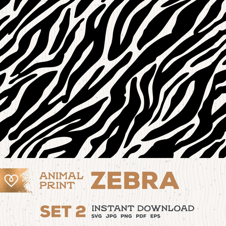 Zebra Svg Zebra Pattern Set 2 Svg Animal Print Svg Zebra Etsy