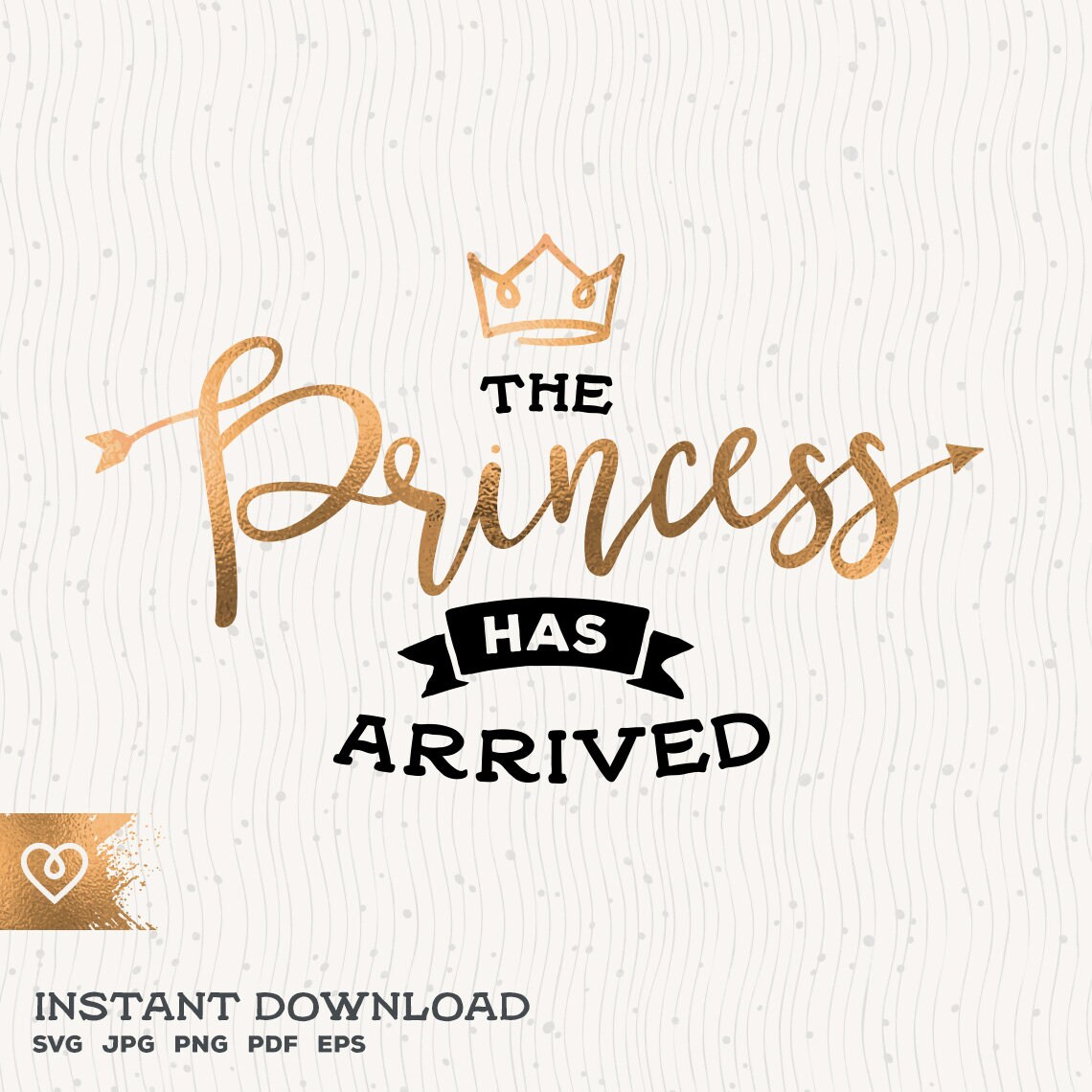 The Princess Has Arrived Svg Newborn Baby Girl Svg Hello World Svg ...