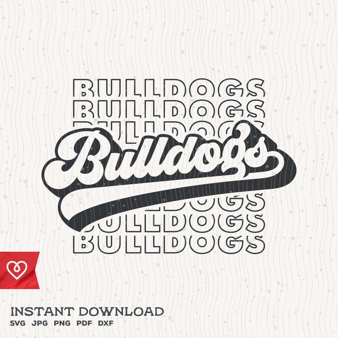 Bulldogs Echo Svg School Spirit Svg Bulldog Pride Retro Design | Etsy