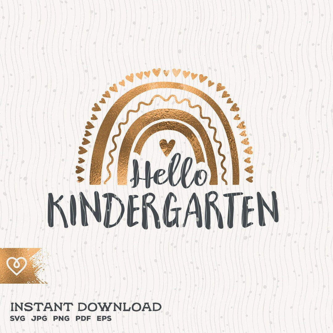 Kindergarten Svg Png Hello Teacher Rainbow Svg Back to School Teaching ...