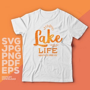 Lake Svg Lake Life Unsalted and Shark Free Svg the Lake is My - Etsy