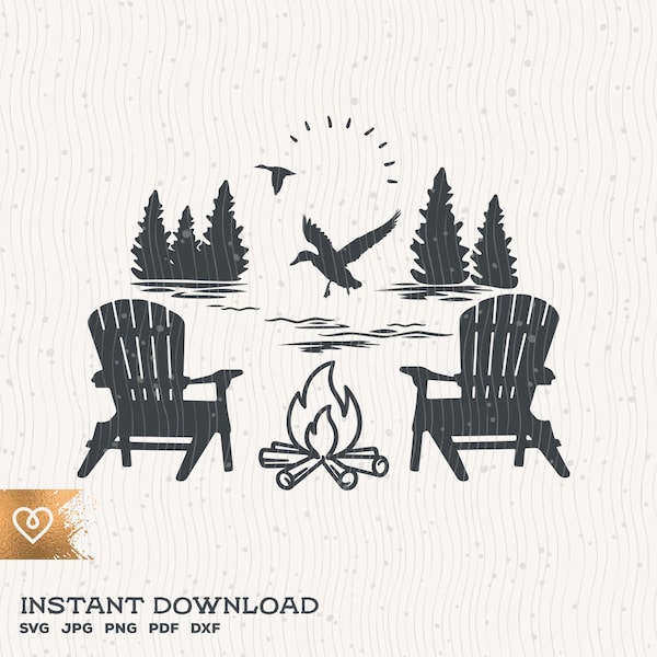 Lake Svg Adirondack Chairs Svg Ducks Png Fire Pit Svg Cricut Life Is Better On The Lake Svg Boat Waves Svg Fire Pit Svg Lake Campfire