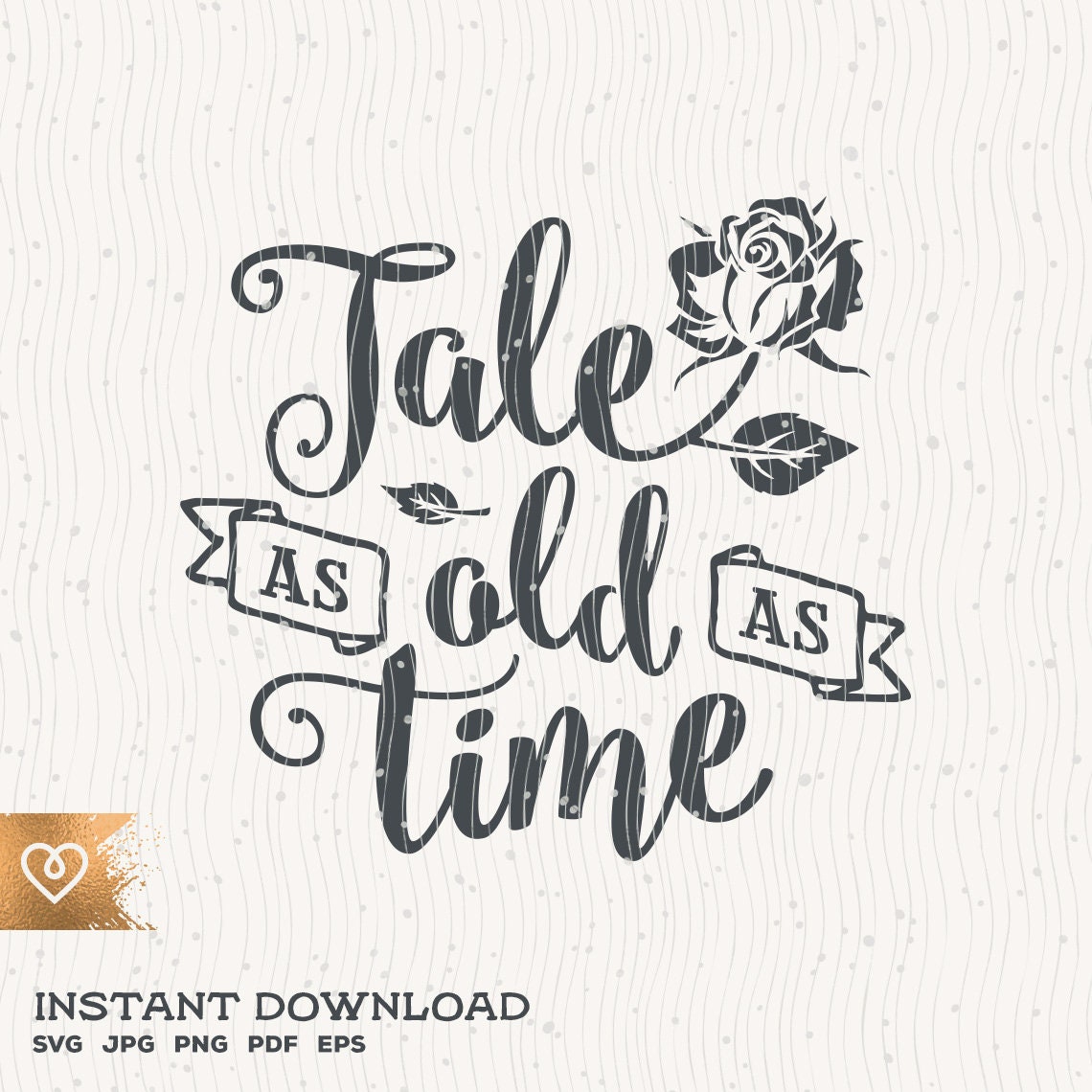 Tale as Old as Time Svg Tale as Old as Time Svg Beauty Cricut - Etsy