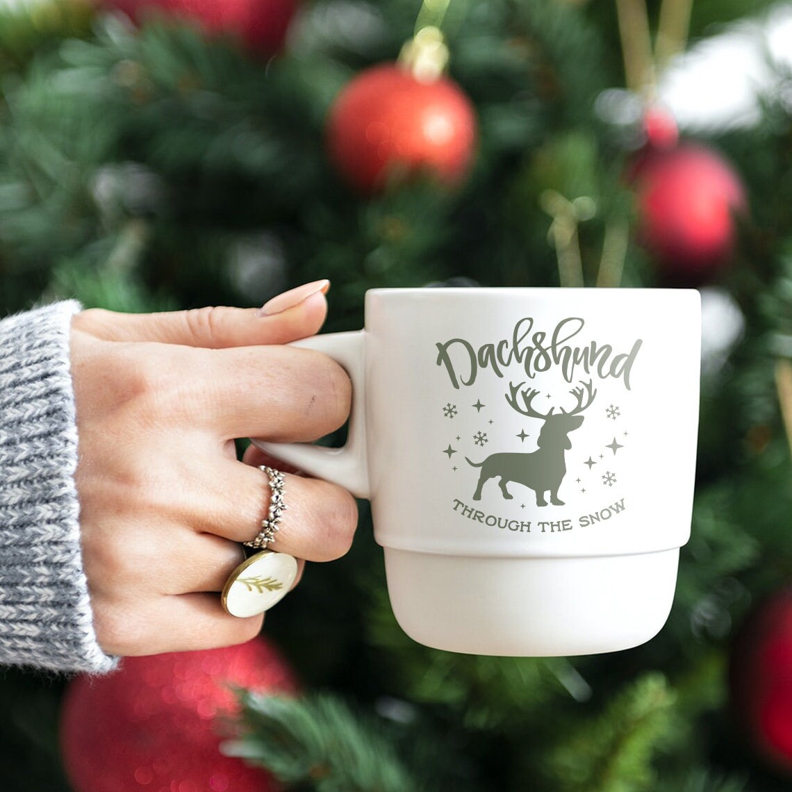 Dachshund Png Through the Snow Svg Funny Christmas Png Cut File for ...