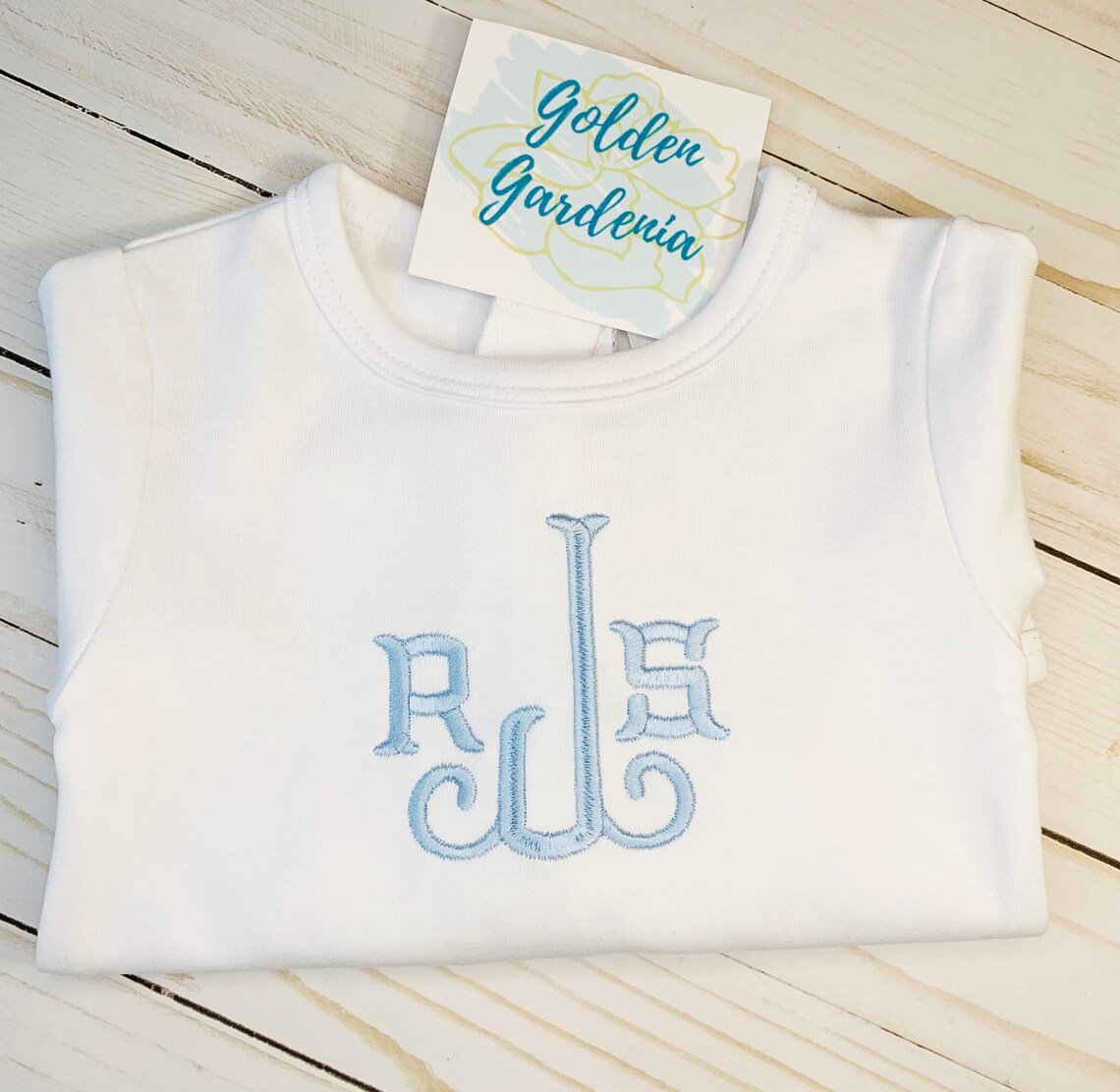 Monogrammed Boys Short Sleeve Bodysuit Etsy UK