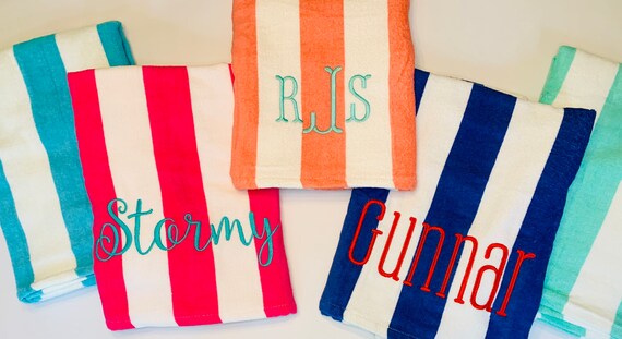Monogrammed beach outlet towels etsy
