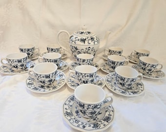 Nikko Double Phoenix Blue Japan Coffee Service for 6 People - Etsy