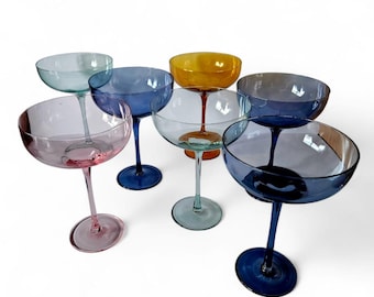 7 x Harlequin XXL cocktail glasses