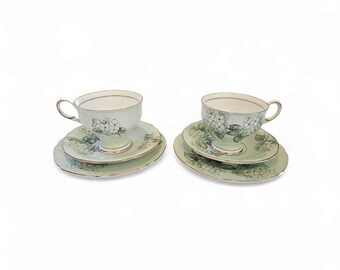 2 x Rare Vintage Paragon Hortensia Trios Double Warrant circa 1930s