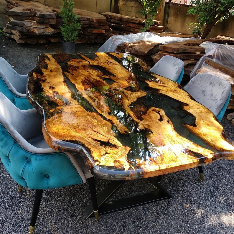 Dining table integrated with gorgeous patterns of olive tree | Etsy