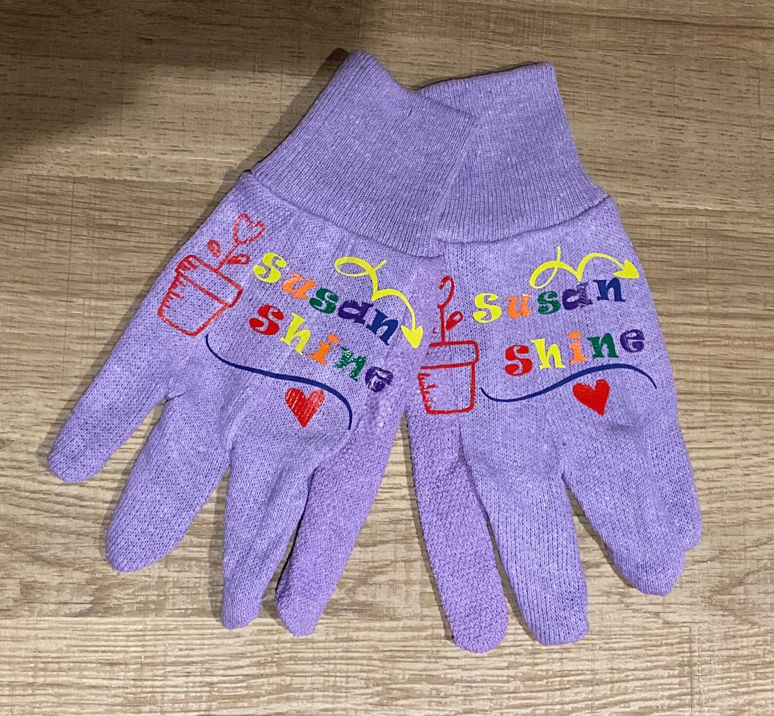 Personalized Fabric Gardening Gloves Etsy